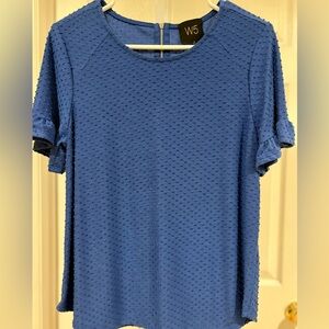 NWOT W5 Women's Short Sleeve Blue Top small